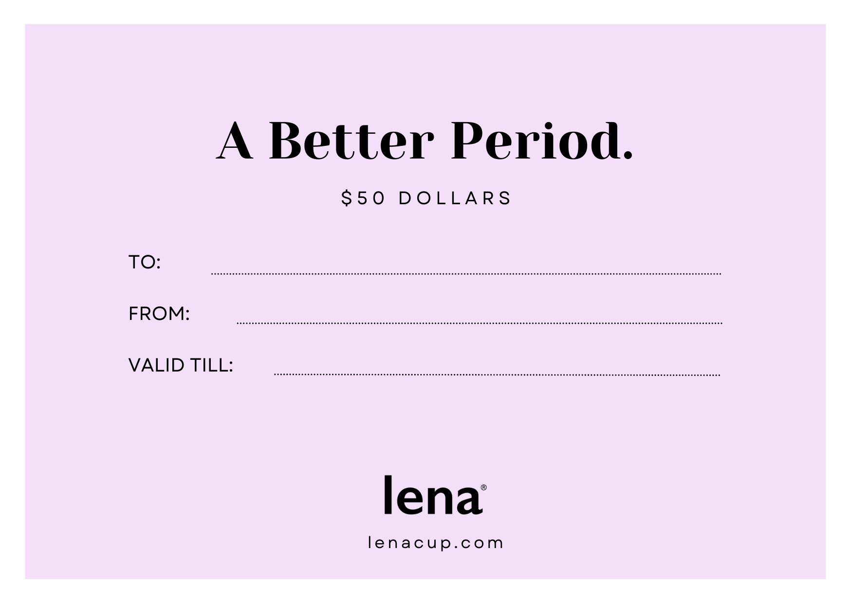 Lena Cup Gift Card
