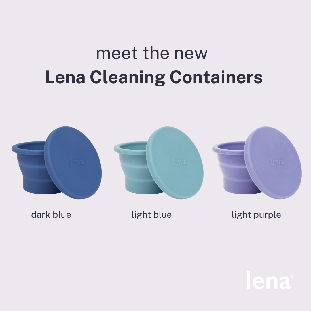 dark blue, light blue and light purple Lena Cleaning Containers