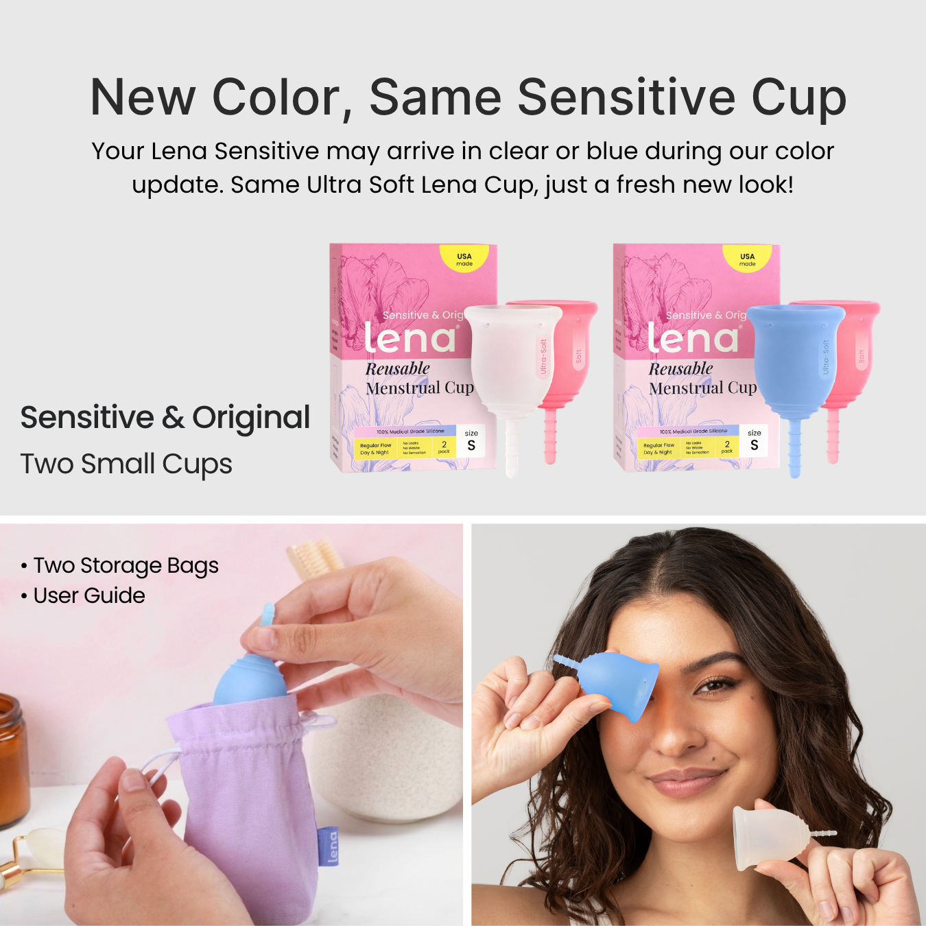 Lena 2-Pack - Original Small & Sensitive Small Cups