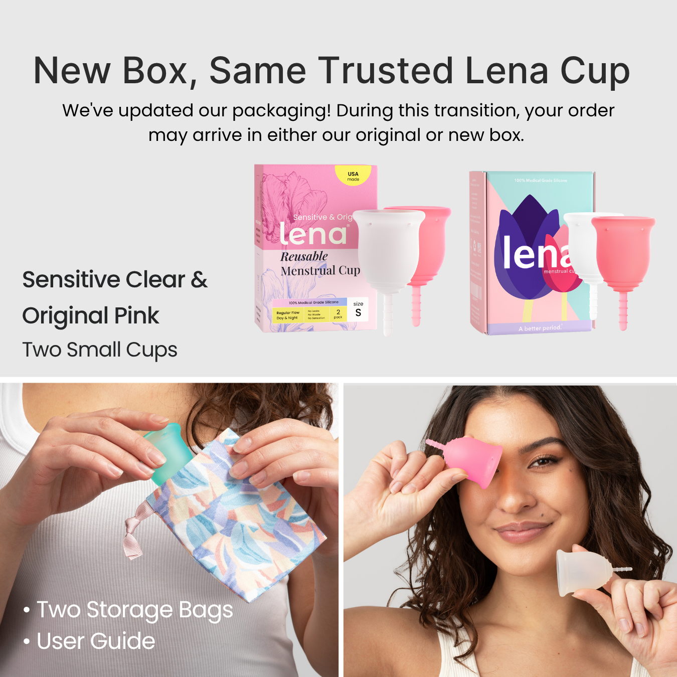 Lena 2-Pack - Original Small & Sensitive Small Cups
