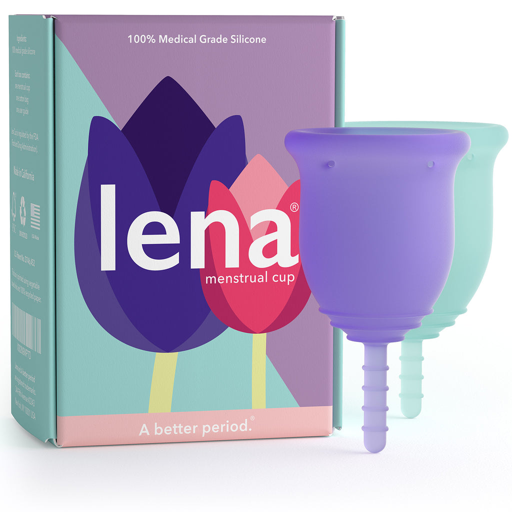 Lena Menstrual Cup 2-Pack Purple and Turquoise